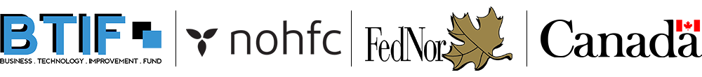 Logotipos BTIF, FedNor e Canadá