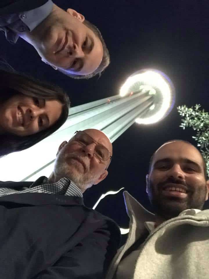 Thomas, Raquel, Tom and Francisco at the Tower of Americas