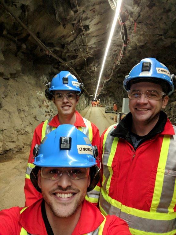 WipWare teknisyenleri NORCAT'ta yeraltında