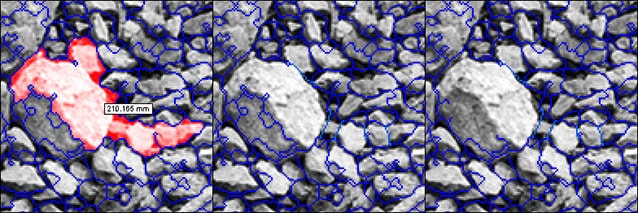 Rocks showing edge detection