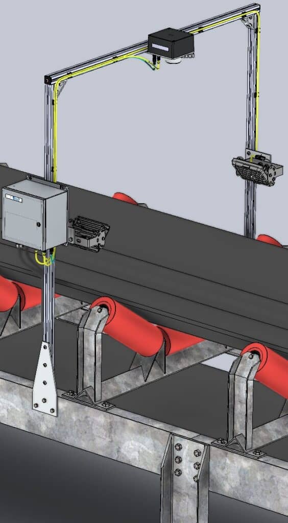 Conveyor analysis system over a conveyor beltcrushing and grindingmineral processing