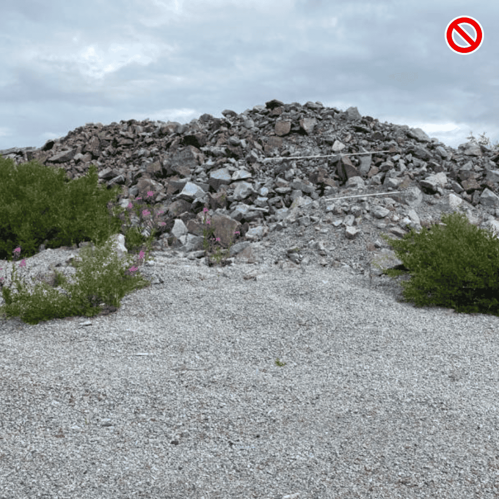 An example of a bad field image, not suitable for WipFrag analysis.