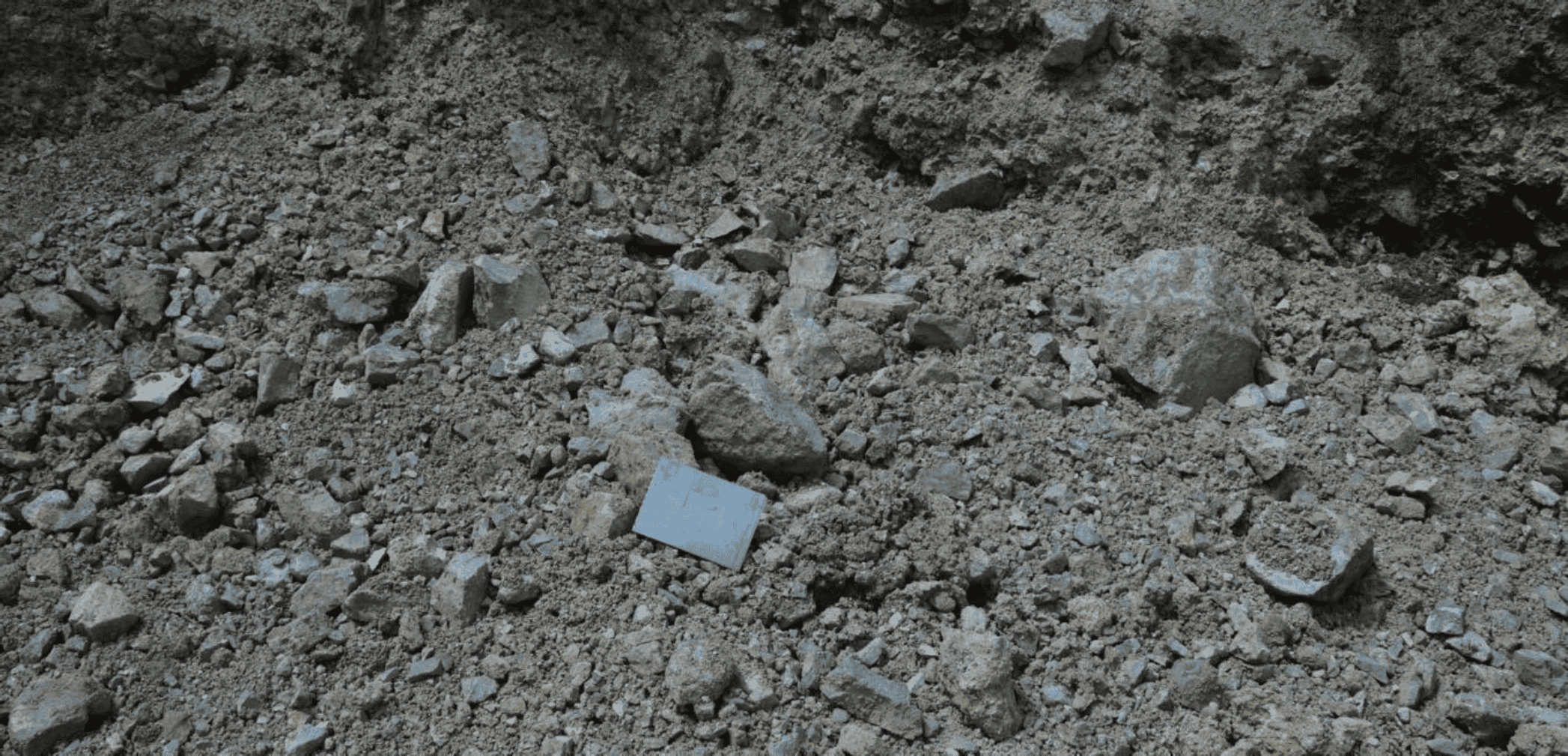 An example of a bad field image, not suitable for WipFrag analysis.