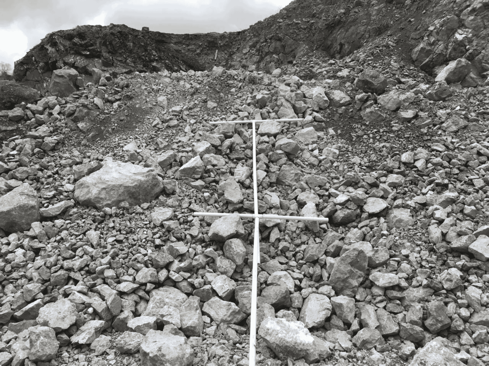 An example of a good field image, excellent for WipFrag analysis
