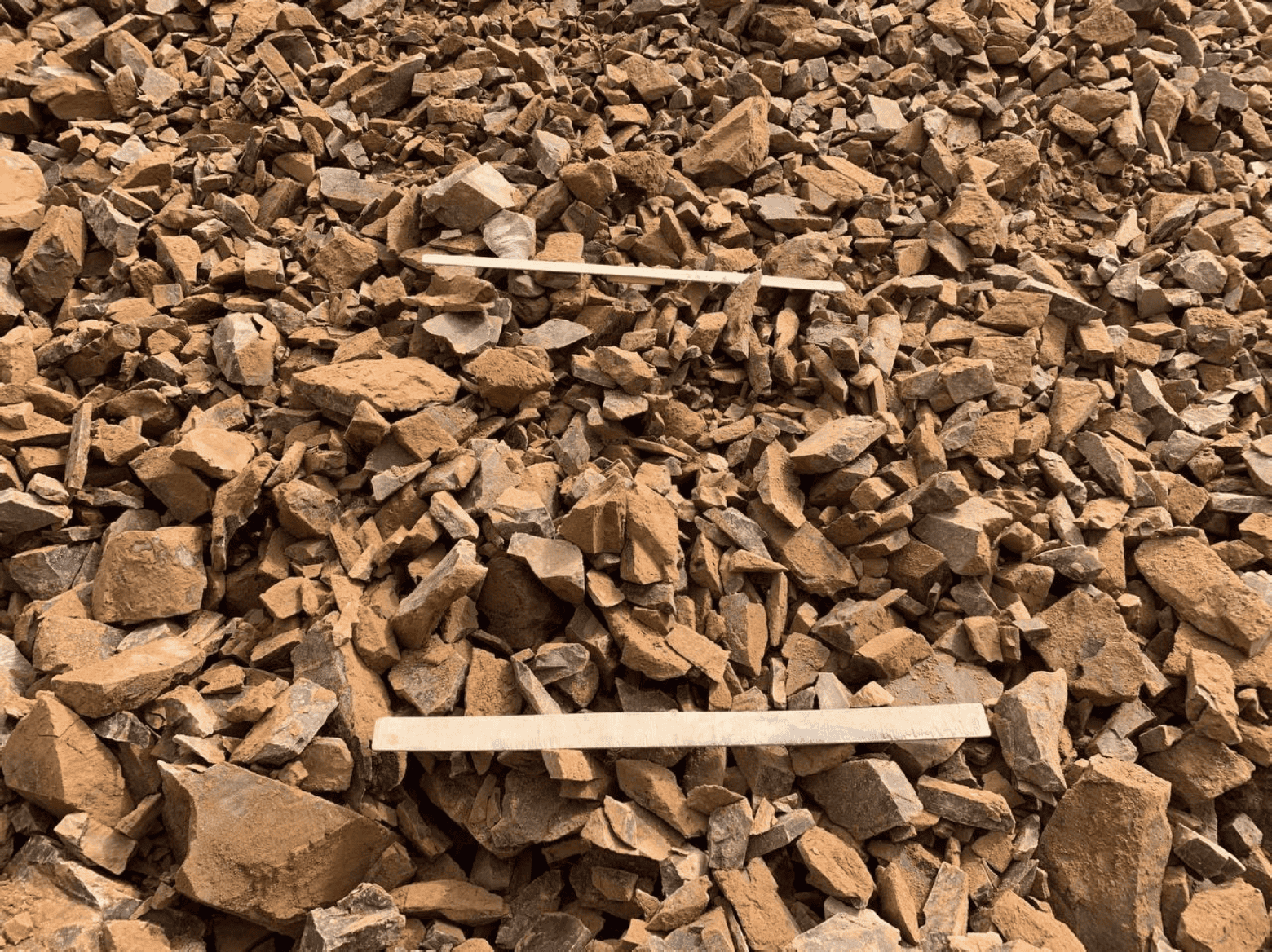 An example of a good field image, excellent for WipFrag analysis.