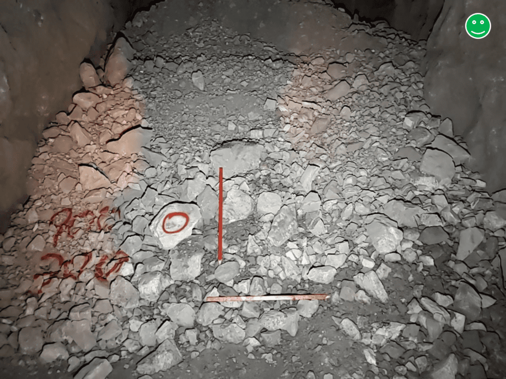 An example of a good underground image, excellent for WipFrag analysis