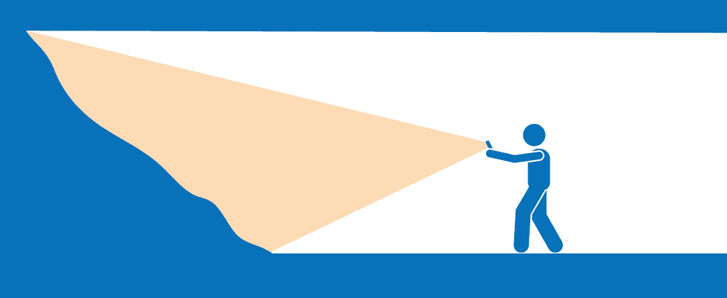 A diagram of a person using WipFrag on a mobile device underground.